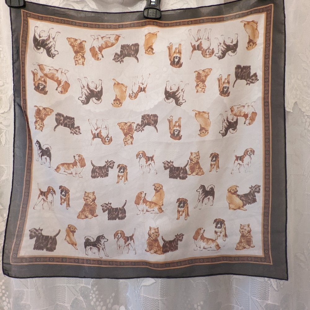 Scotties Beagles Corgis Elkhounds Boxers Labradors and Terriers Dog Square Scarf - Picture 2 of 2